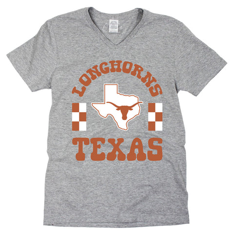 Fancy Fieldgoal V-neck Short Sleeve T-shirt in University of Texas