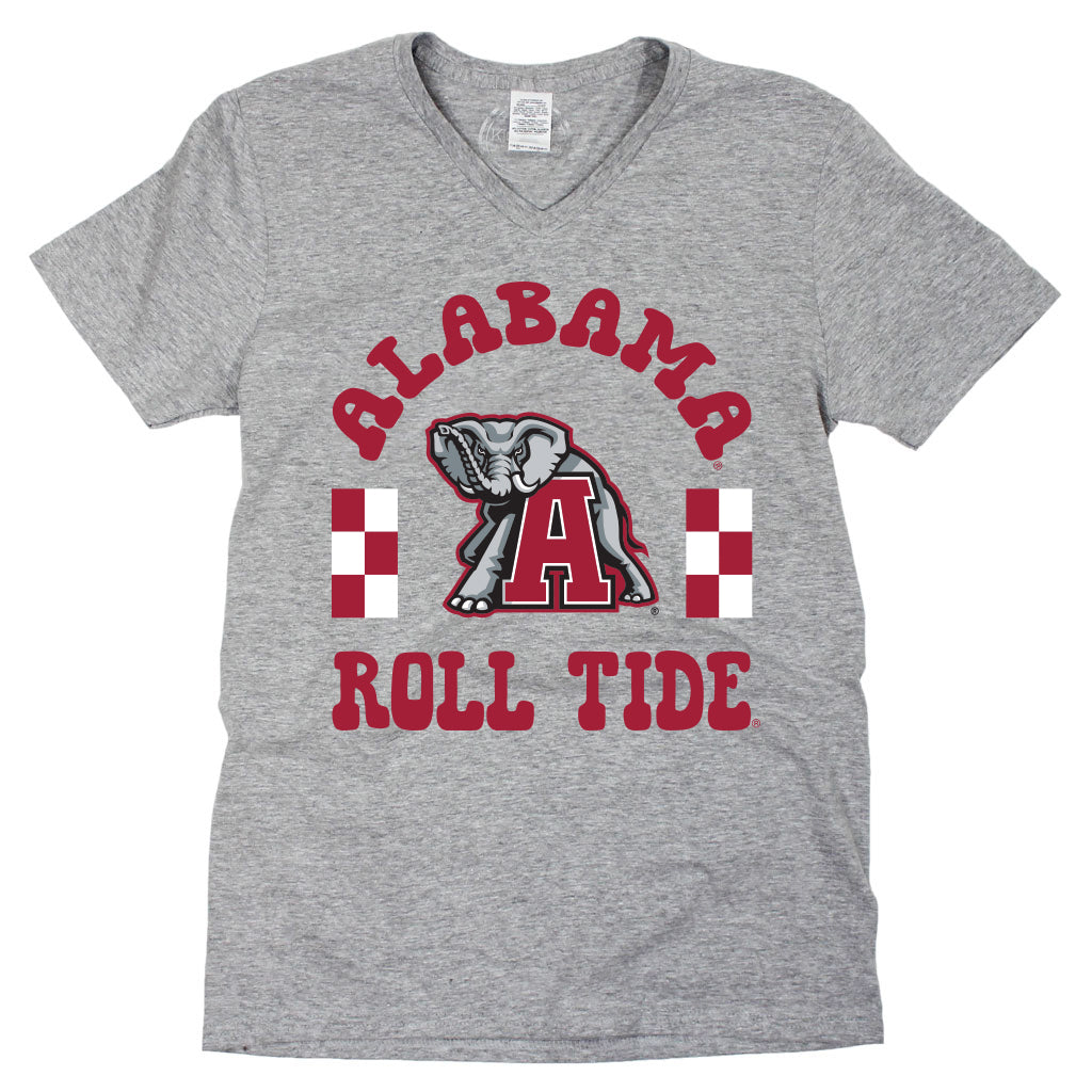 Fancy Fieldgoal V-neck Short Sleeve T-shirt in University of Alabama