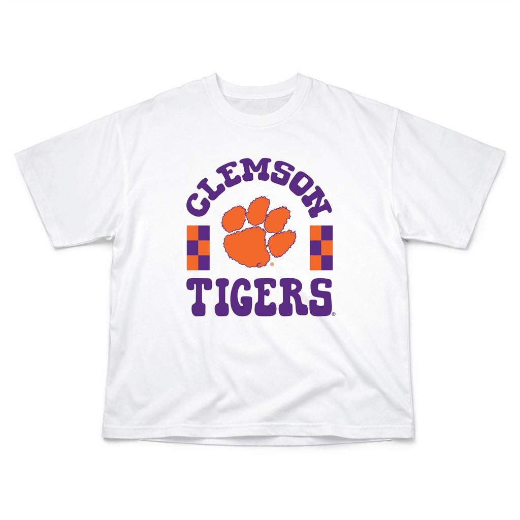 Fancy Fieldgoal Oversize Tee in Clemson University