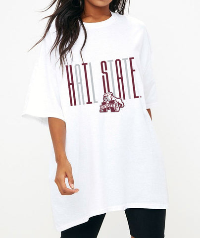 Goal Post Oversize Tee in Mississippi State University