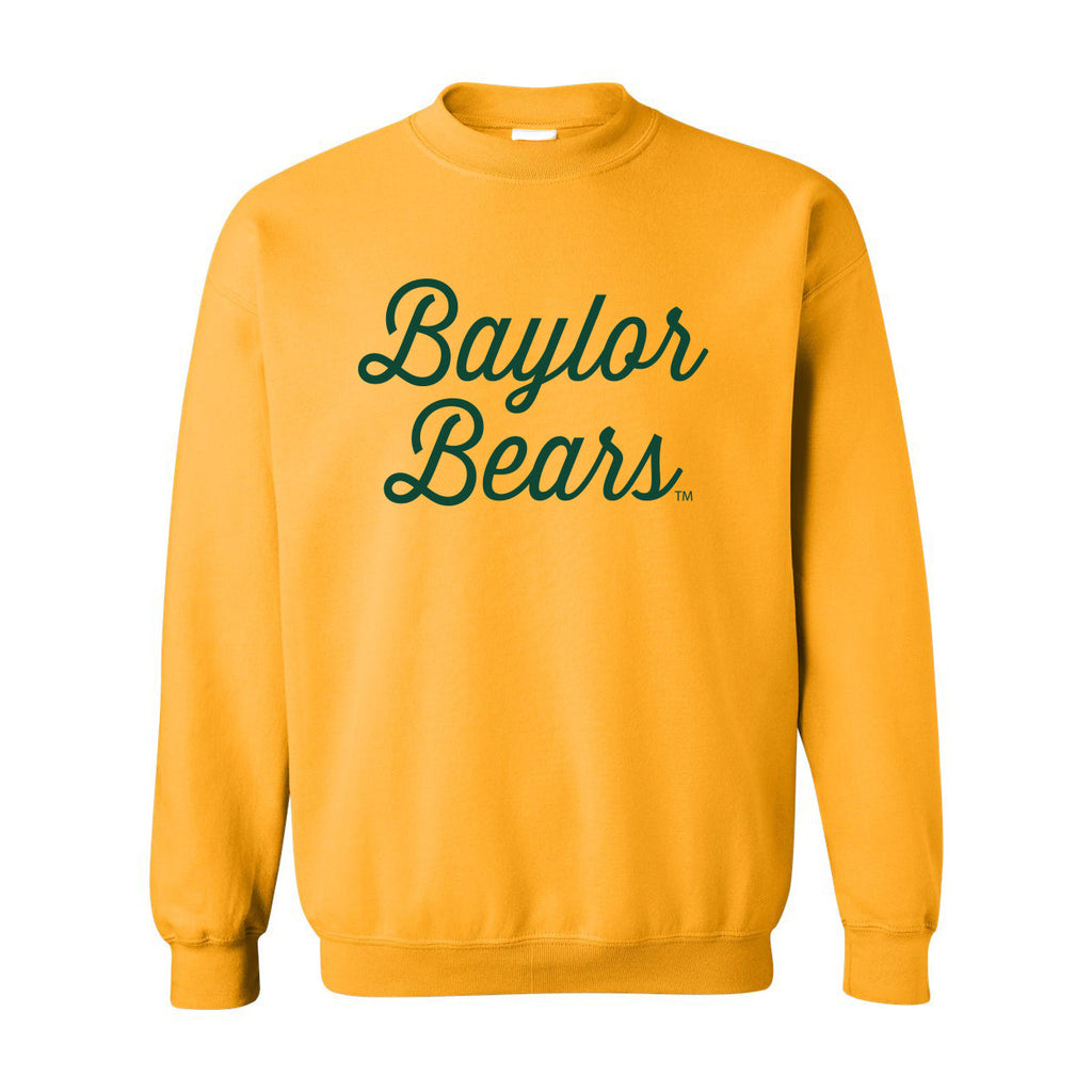 Sideline Script Crewneck Fleece in Baylor University