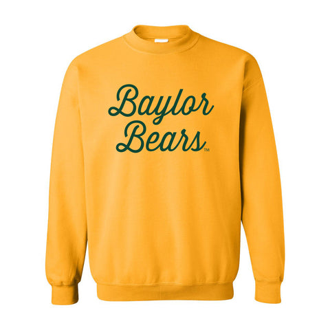Sideline Script Crewneck Fleece in Baylor University