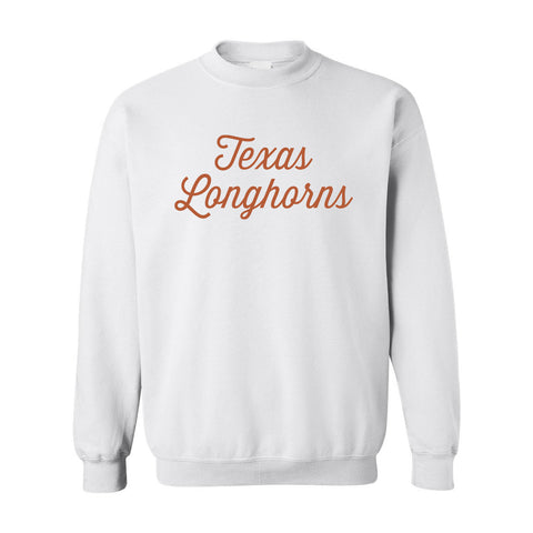 Sideline Script Crewneck Fleece in University of Texas