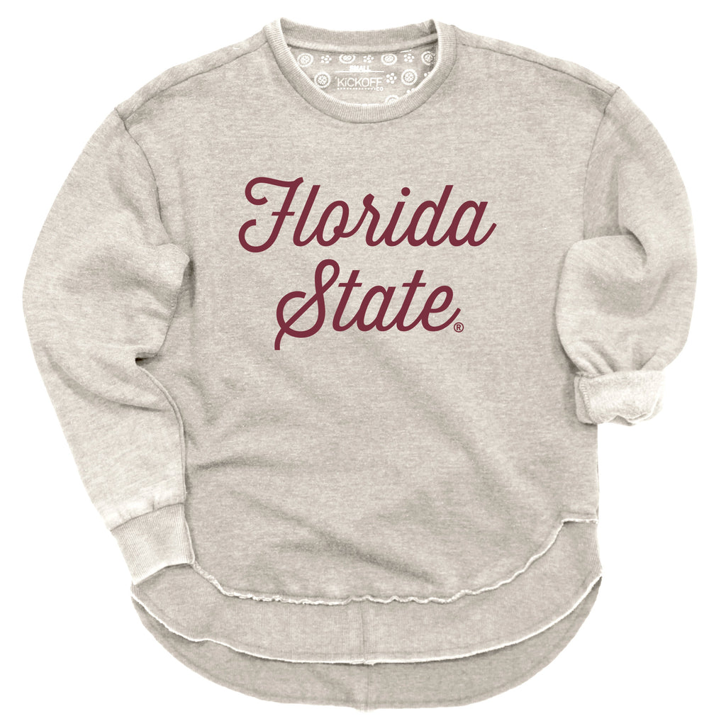 Sideline Script Poncho Fleece in Florida State University