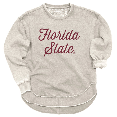 Sideline Script Poncho Fleece in Florida State University