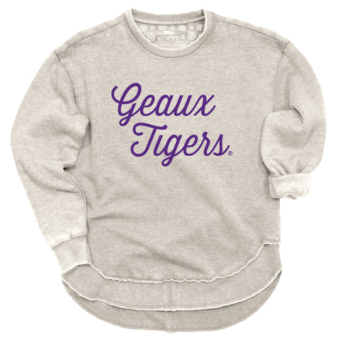Sideline Script Poncho Fleece in Louisiana State University
