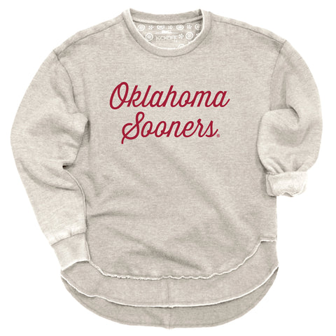 Sideline Script Poncho Fleece in University of Oklahoma