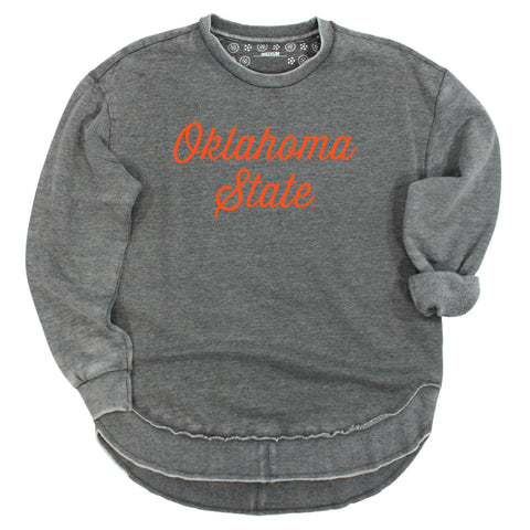 Sideline Script Poncho Fleece in Oklahoma State University