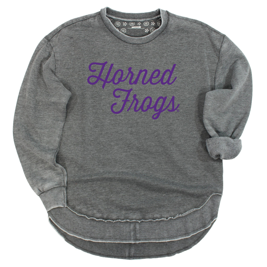 Sideline Script Poncho Fleece in Texas Christian University