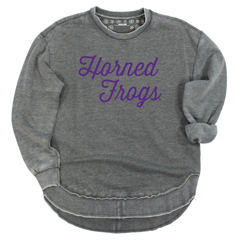 Sideline Script Poncho Fleece in Texas Christian University