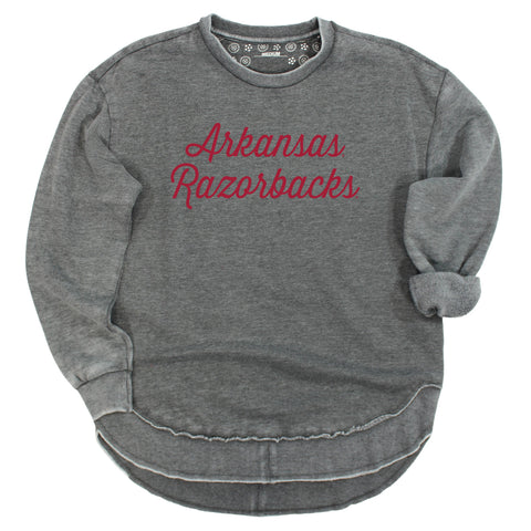 Sideline Script Poncho Fleece in University of Arkansas