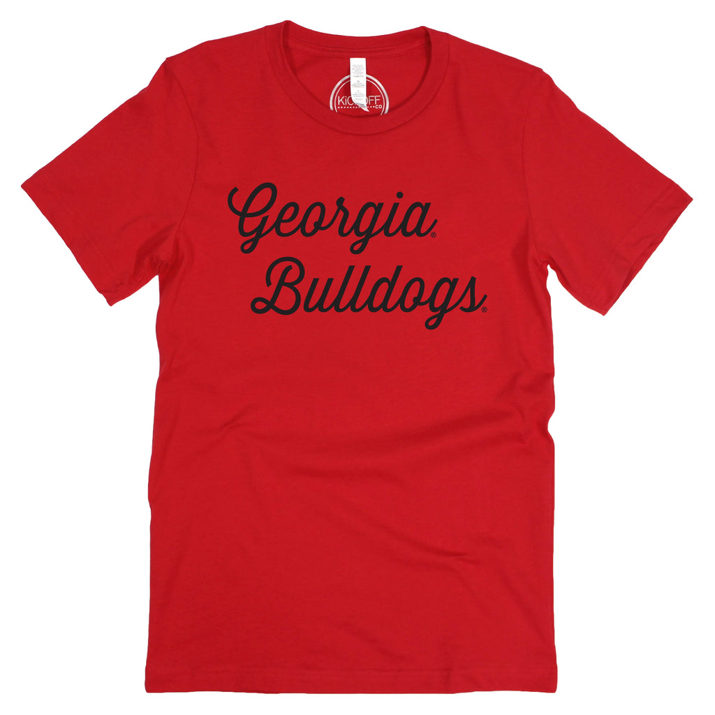 Sideline Script Short Sleeve T-shirt in University of Georgia