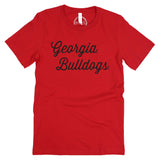 Sideline Script Short Sleeve T-shirt in University of Georgia