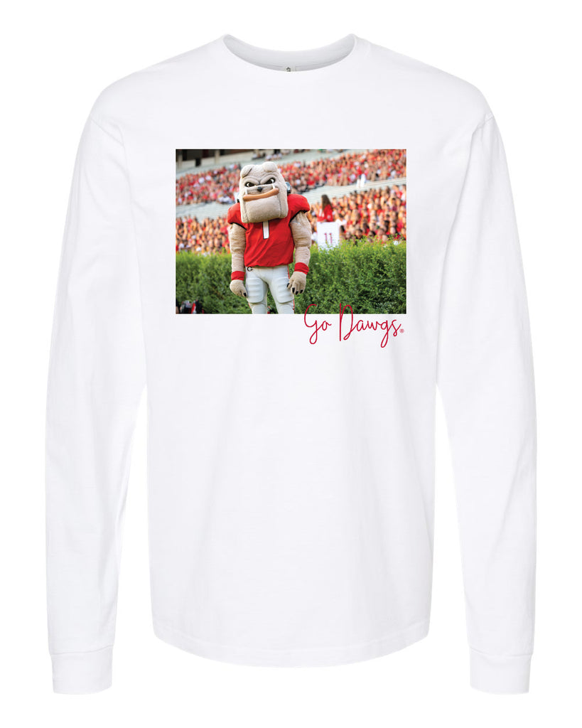 Stadium 2022 Long Sleeve Tee in White - University of Georgia