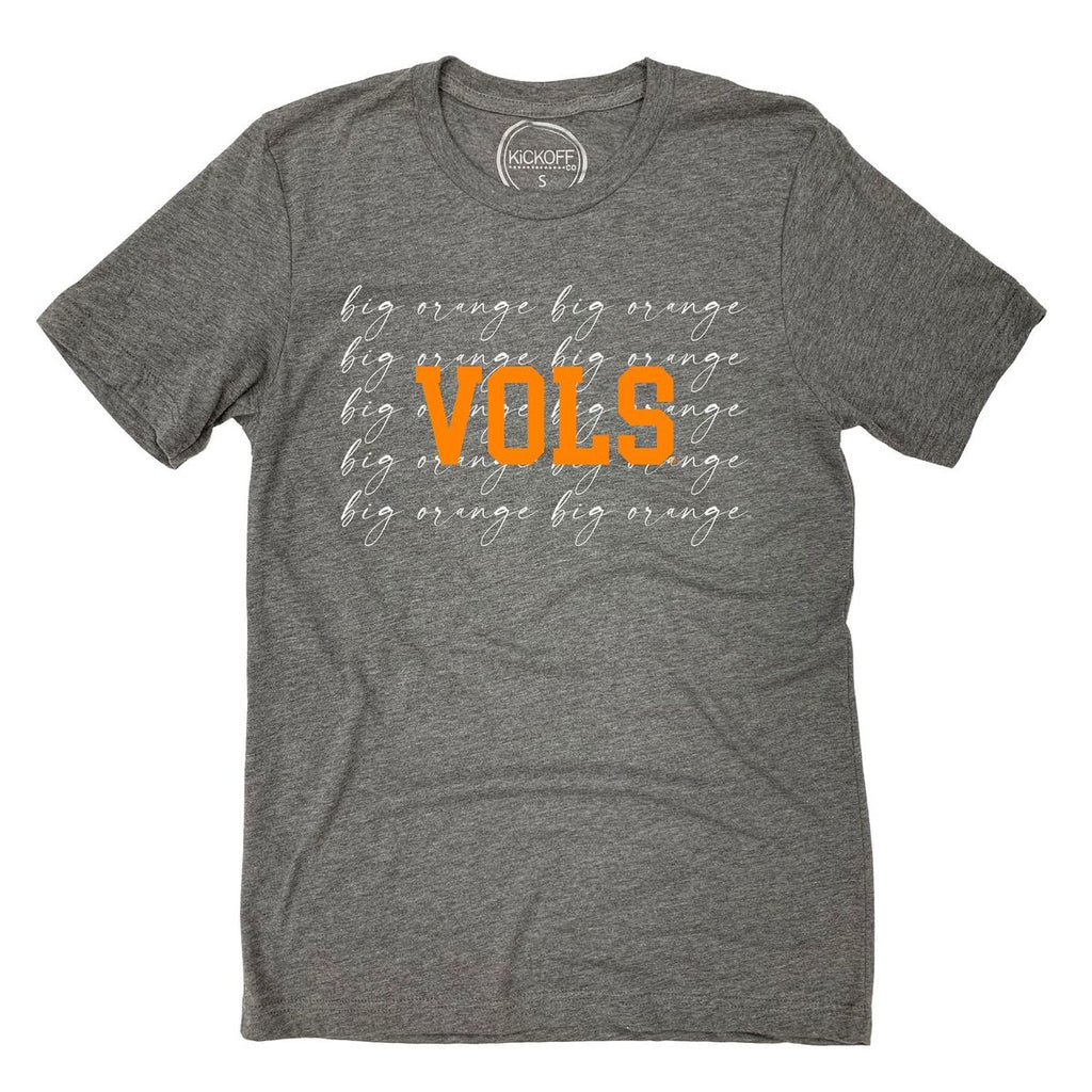 University of Tennessee, Knoxville College Script Short Sleeve T-shirt in Gray