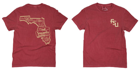 Pep Squad Short Sleeve T-shirt in Garnet - Florida State University