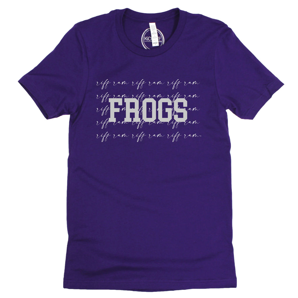 Texas Christian Universtiy College Script Short Sleeve T-shirt in Purple