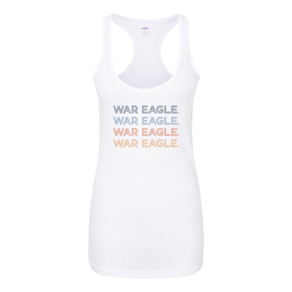 Auburn University Neon Nights Women's Racerback Tank Top in White