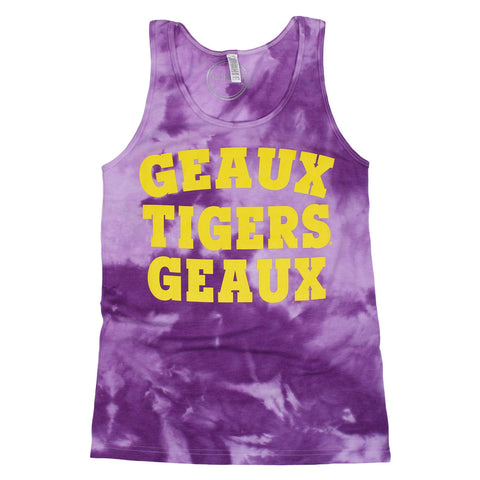 Geaux Tigers Geaux Dream On Tie Dye Tank