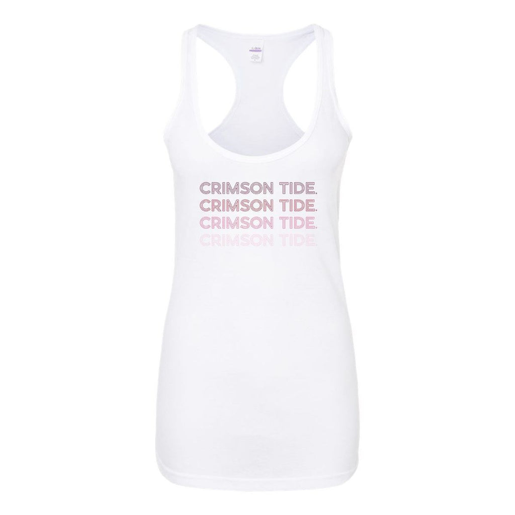 University of Alabama (The) Neon Nights Women's Racerback Tank Top in White