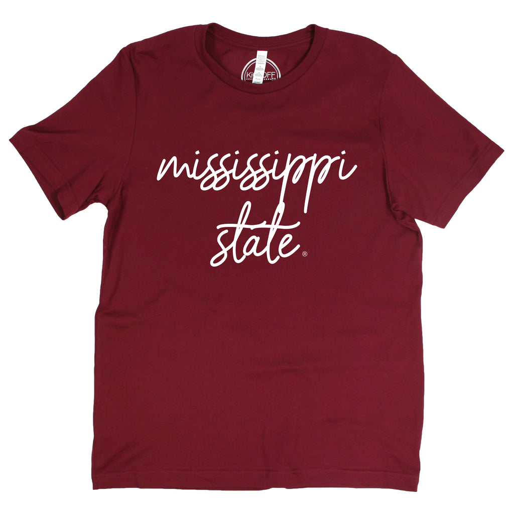 Mississippi State Barcelony Script Tee