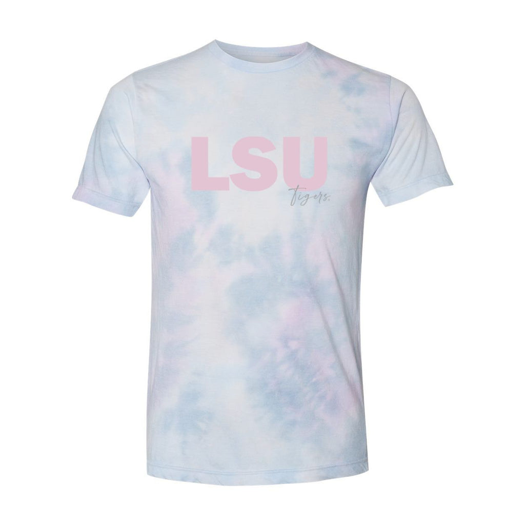 Louisiana State University Spring Fling Tie-Dye T-Shirt in Cotton Candy