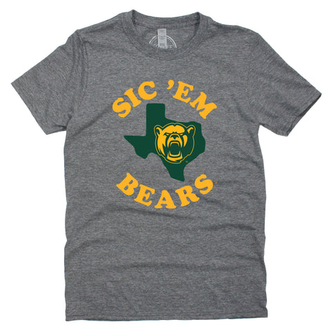 State Short Sleeve T-shirt in Charcoal Heather - Baylor University