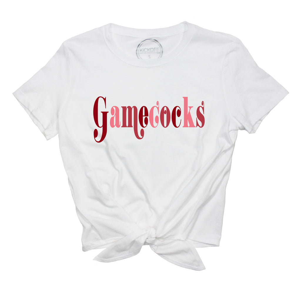 Gamecocks Game On Front Knot Tee