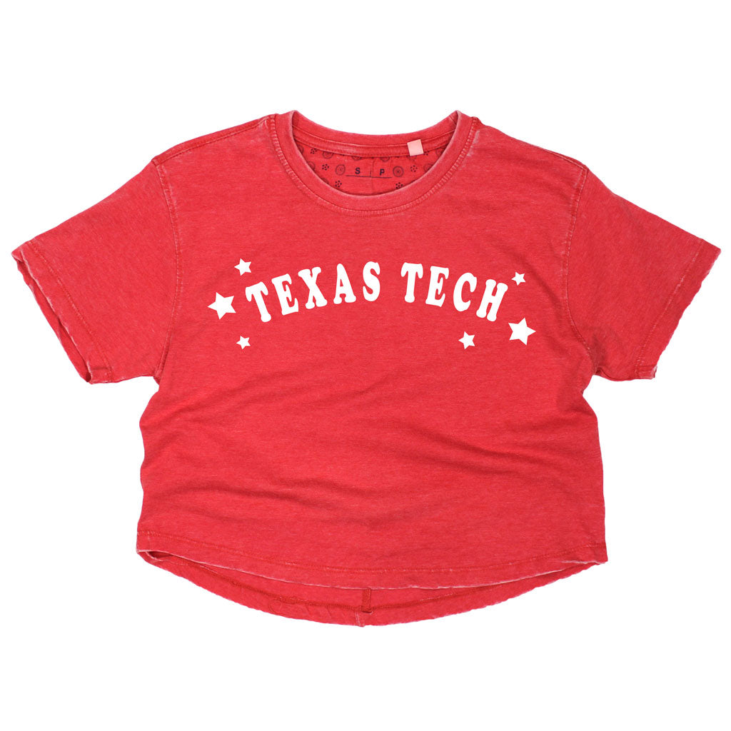 Texas Tech Trophy Vintage Wash Cropped Tee