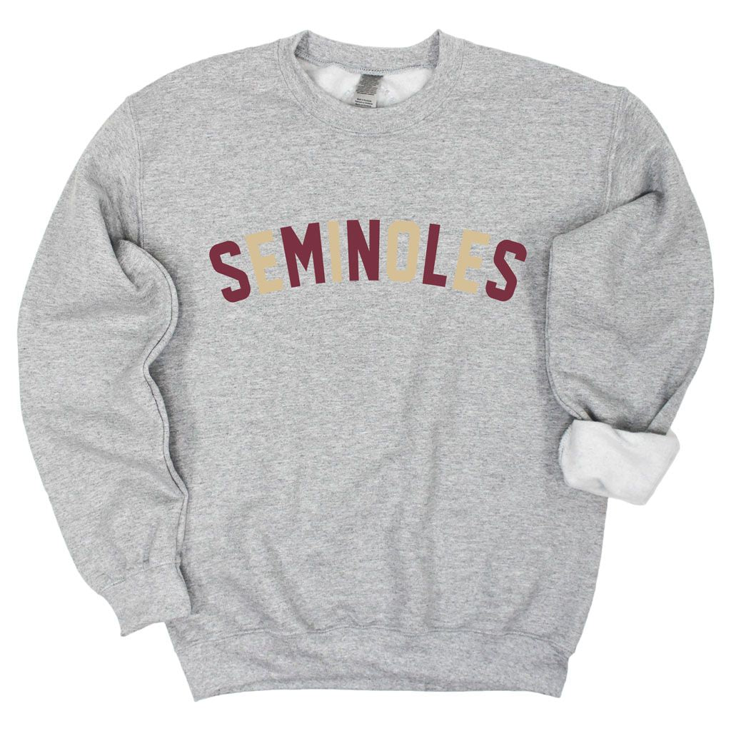 Glory Days Crewneck Fleece in Heather Gray - Florida State University