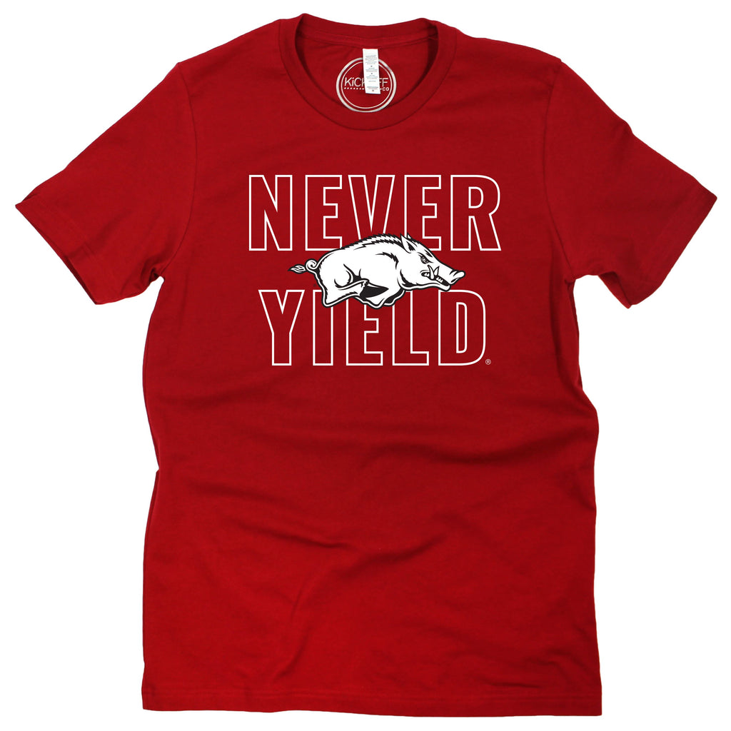 University of Arkansas, Fayetteville Outline Short Sleeve T-shirt in Cardinal