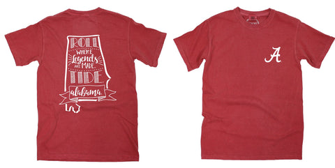 Pep Squad Short Sleeve T-shirt in Crimson - University of Alabama