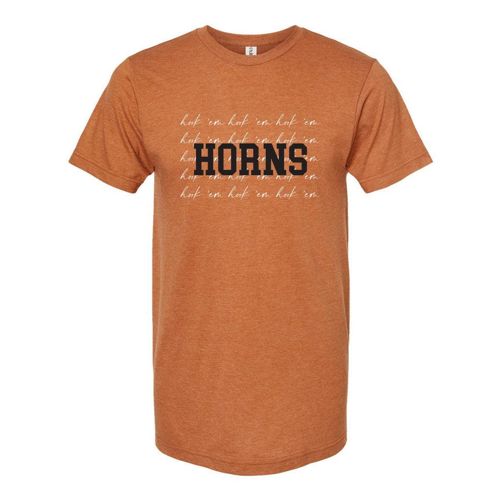 University of Texas at Austin (The) College Script Short Sleeve T-shirt in Burnt Orange