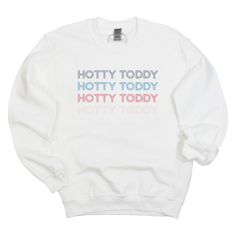 University of Mississippi Neon Nights Crewneck Fleece in White