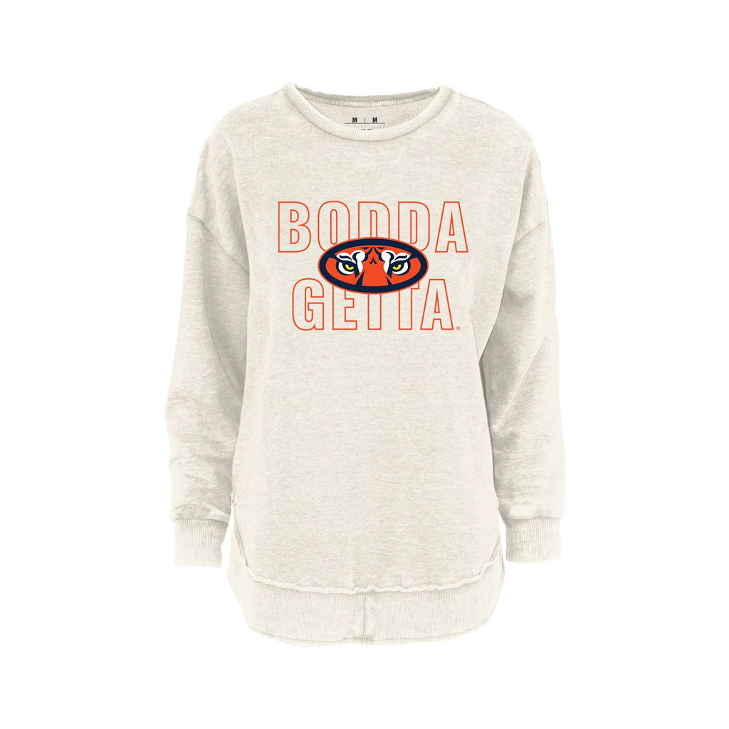 Outline Poncho Fleece Crew in Ivory - Auburn University