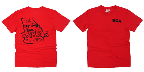 Pep Squad Short Sleeve T-shirt in Red - University of Georgia