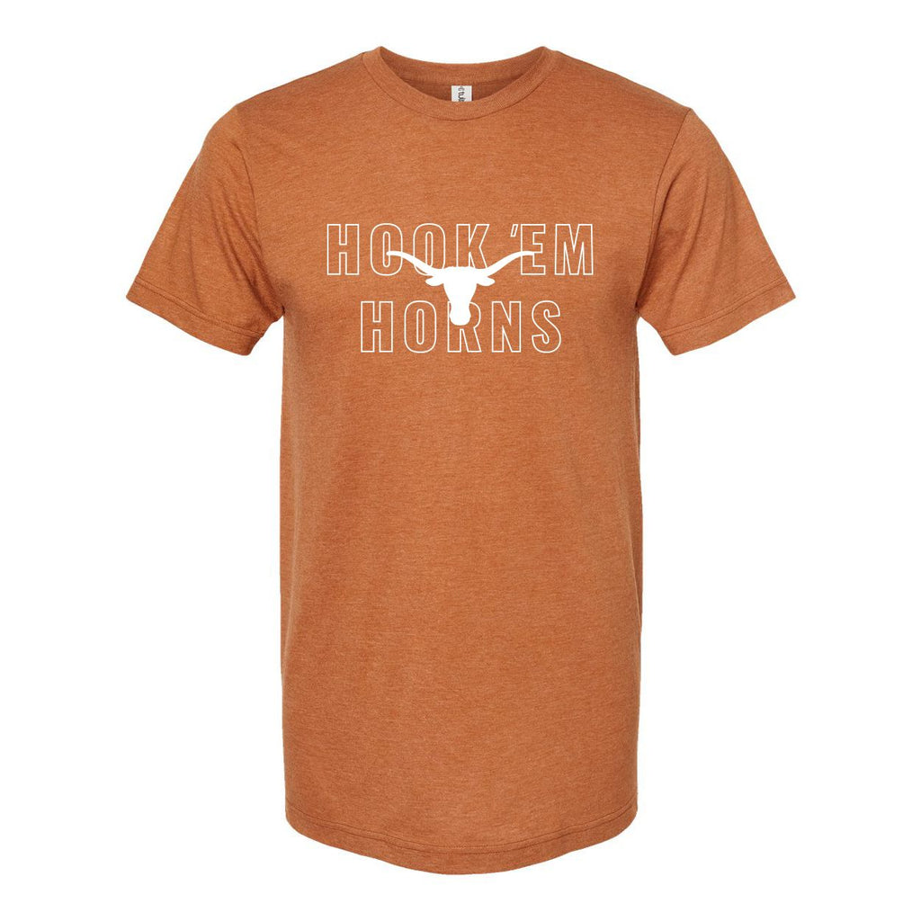 University of Texas at Austin (The) Outline Short Sleeve T-shirt in Burnt Orange