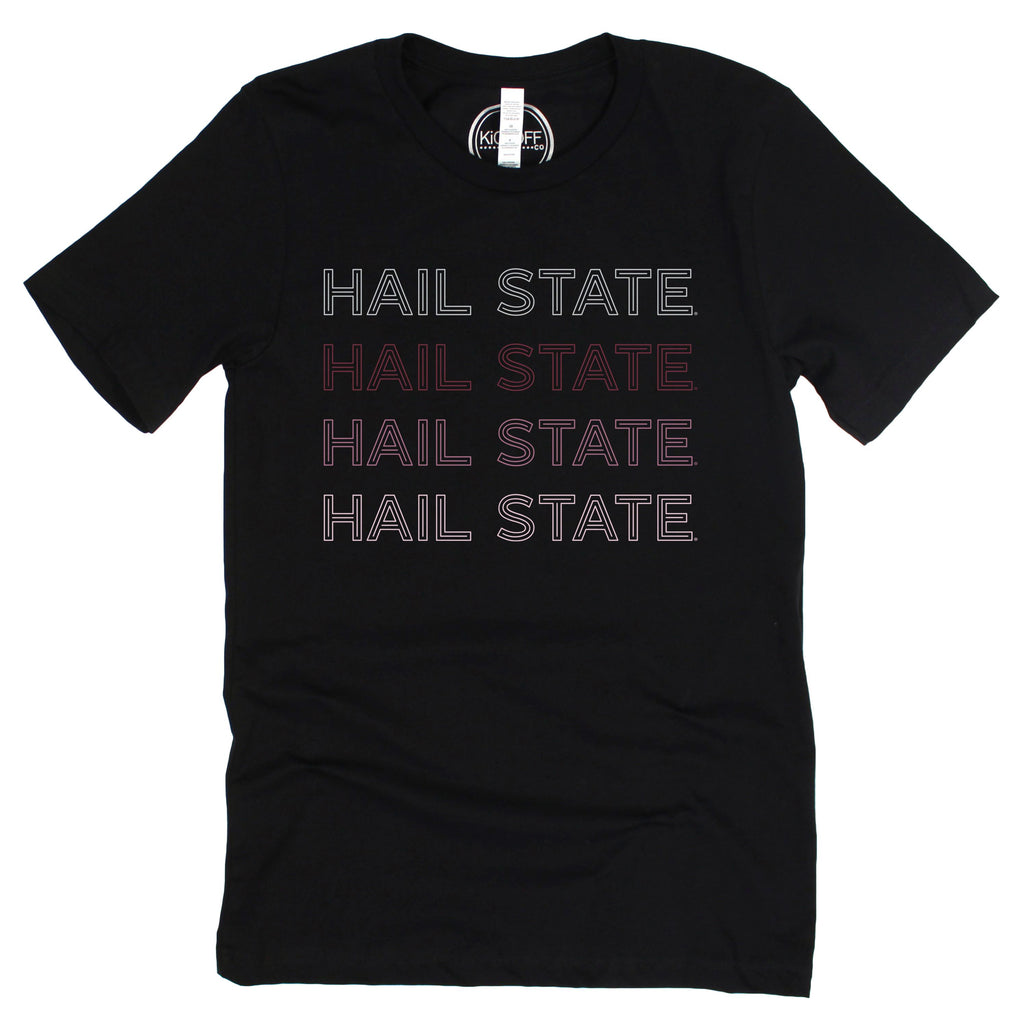 Mississippi State University Neon Nights Short Sleeve T-shirt in Black