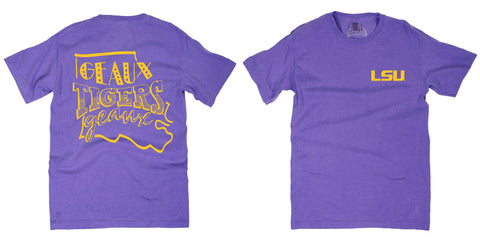Pep Squad Short Sleeve T-shirt in Purple - Louisiana State University