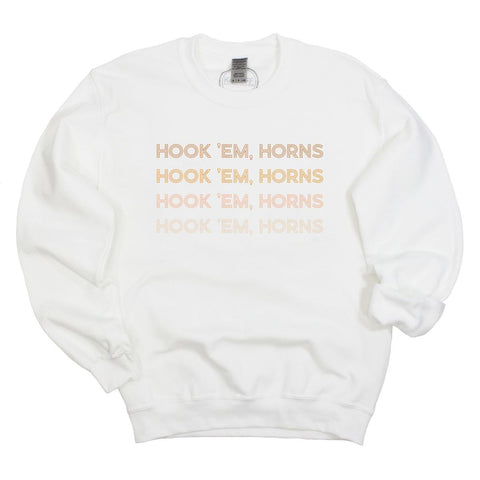 University of Texas at Austin (The) Neon Nights Crewneck Fleece in White