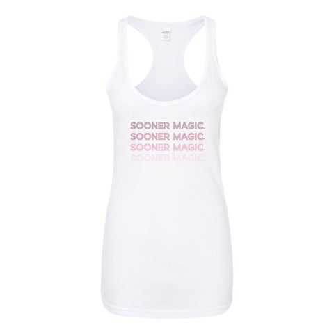 University of Oklahoma Neon Nights Women's Racerback Tank Top in White