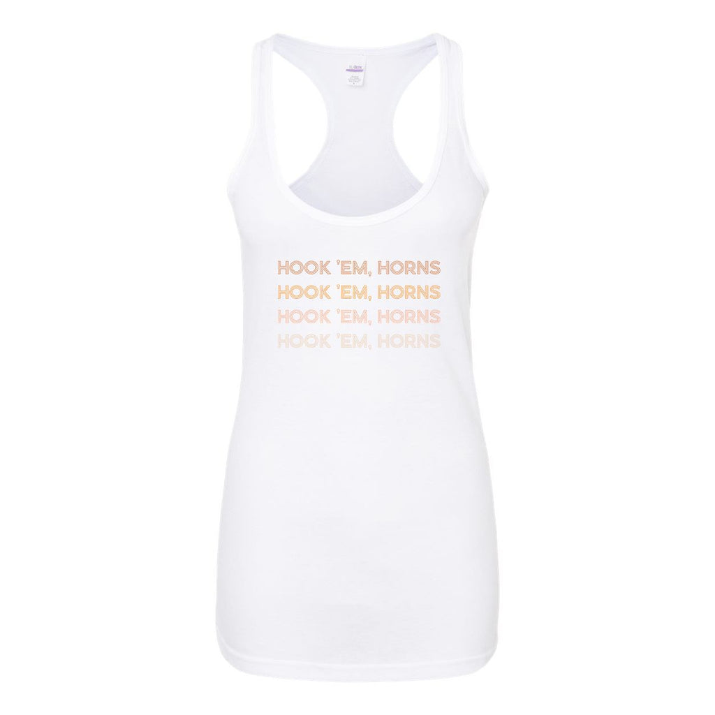 University of Texas at Austin (The) Neon Nights Women's Racerback Tank Top in White
