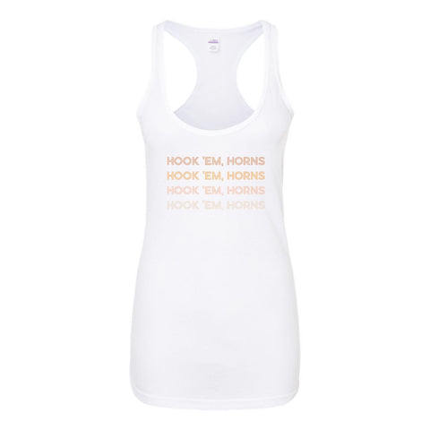 University of Texas at Austin (The) Neon Nights Women's Racerback Tank Top in White