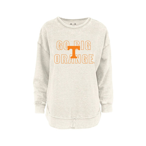 Outline Poncho Fleece Crew in Ivory - University of Tennessee