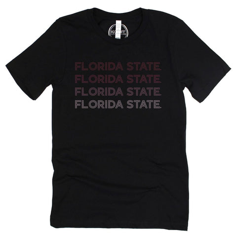 Florida State University Neon Nights Short Sleeve T-shirt in Black