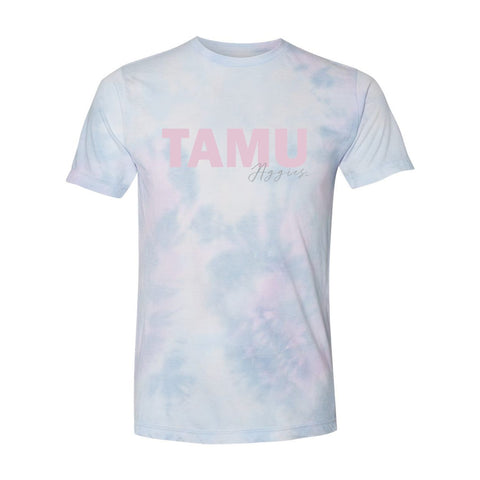 Texas A&M University Spring Fling Tie-Dye T-Shirt in Cotton Candy