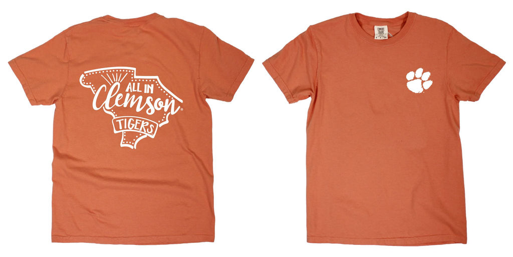 Pep Squad Short Sleeve T-shirt in Orange - Clemson Universtiy