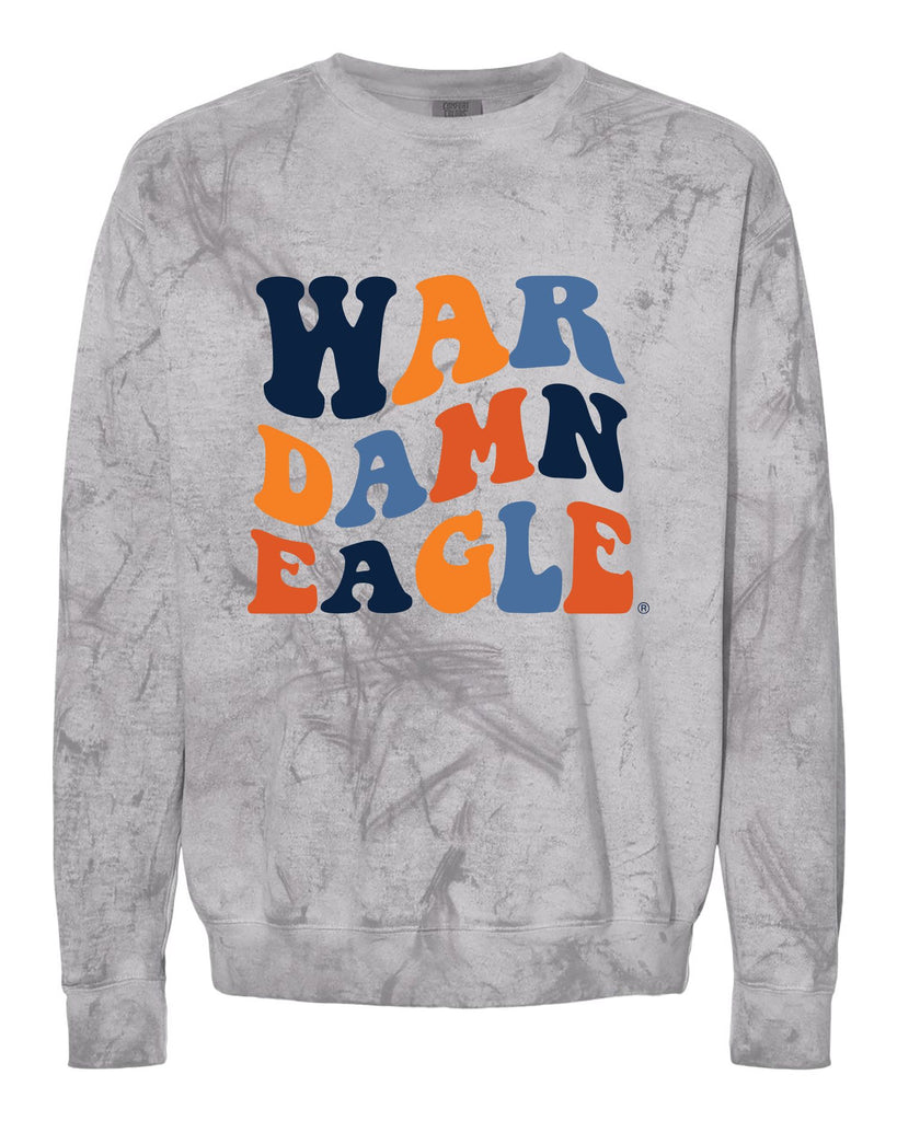 Groovy Washed Crewneck Fleece in Smoke - Auburn University