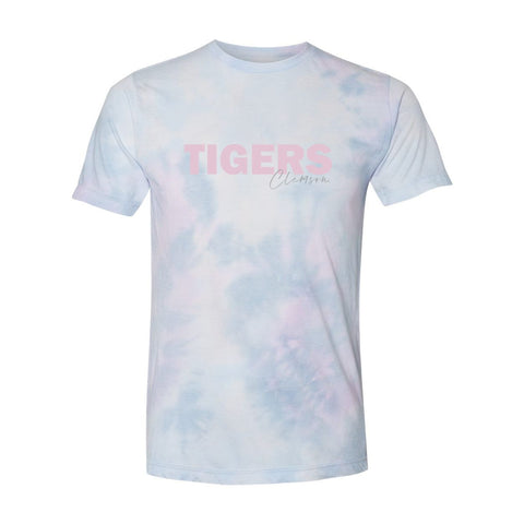 Clemson Universtiy Spring Fling Tie-Dye T-Shirt in Cotton Candy